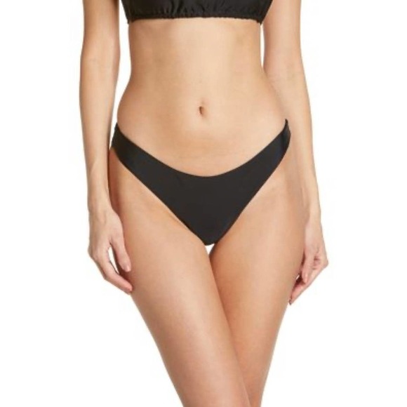 JADE Swim Expose High Cut Bikini Bottoms in Black M feminine basic grannycore - Picture 1 of 8